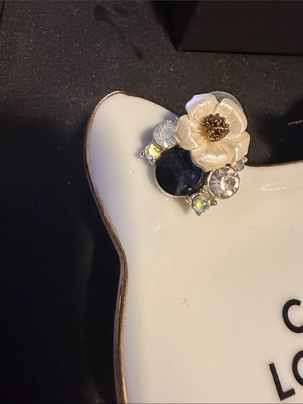 Floral Stud Earrings - Picture 2 of 4